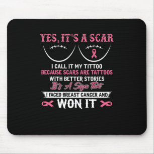 Ich bekämpfe Brustkrebs N Won Breast Cancer Awaren Mousepad