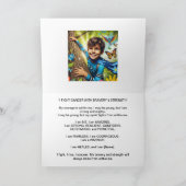 "ICH BEKÄMPFE KREBS MIT BRAVERY & STRENGTH"-KARTE DANKESKARTE (Innenseite)