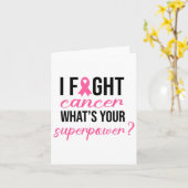 Ich bekämpfe Krebs Was ist Ihre Supermacht-Brust-C Karte (Gelbe Blume)