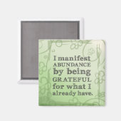 Ich bekenne mich zur Fülle, indem ich dankbar beja Magnet (Vorderseite/Rückseite)