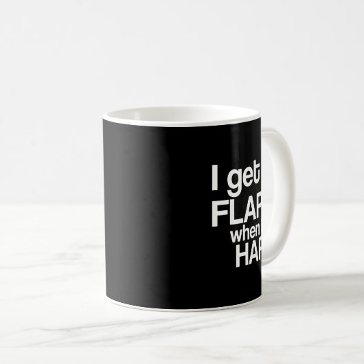 Ich bekomme Flappy, wenn ich glücklich bin Autismu Kaffeetasse (VorderseiteRechts)