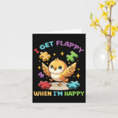 Ich bekomme Flappy, wenn ich glücklich bin, Niedli Karte (Gelbe Blume)
