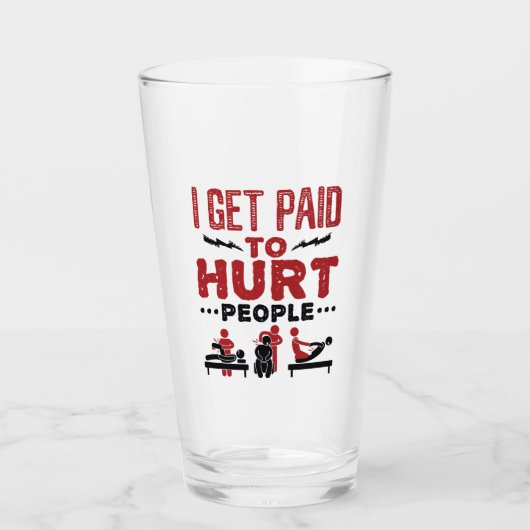 Ich bekomme Geld für Menschen mit Behinderungen Glas (Vorderseite)