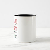 Ich bekomme Geld für Menschen mit Behinderungen Zweifarbige Tasse (Mittel)