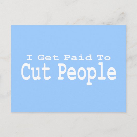 Ich bekomme Geld, um Geschenke zu kürzen Postkarte (Vorderseite)