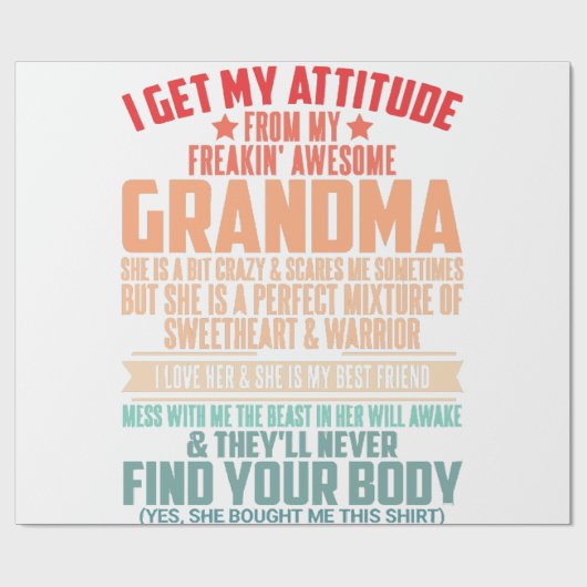 ICH BEKOMME MEINE ATTITUTION AUS MEINEM FREAKIN PH GESCHENKPAPIER (Flach)