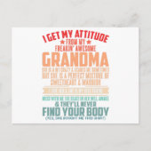 ICH BEKOMME MEINE ATTITUTION AUS MEINEM FREAKIN PH POSTKARTE (Vorderseite)