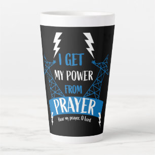 Ich bekomme meinen Power vom Gebet Christliche Ges Milchtasse