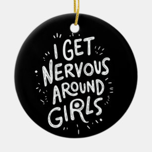 Ich bekomme Nerven um Mädchen Funny Sprichwort Quo Keramik Ornament