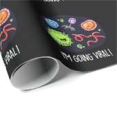 Ich bekomme virale Funny Virus Pun Dark BG Geschenkpapier (Rolleneckpunkt)