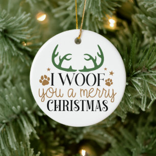 Ich belle dir ein frohes Weihnachten Keramik Ornament