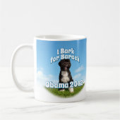 Ich belle für Barack, BO der erste Hund Obama Kaffeetasse (Links)
