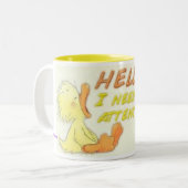 Ich benötige Aufmerksamkeit Zweifarbige Tasse (Vorderseite Links)