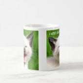 ICH BENÖTIGE CAFFINE lustiges siamesisches Kaffeetasse (Mittel)