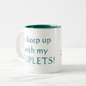 Ich benötige das KOFFEIN, mit meinen DREIERGRUPPEN Zweifarbige Tasse (Vorderseite Links)