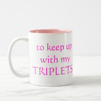 Ich benötige das KOFFEIN, mit meinen DREIERGRUPPEN Zweifarbige Tasse