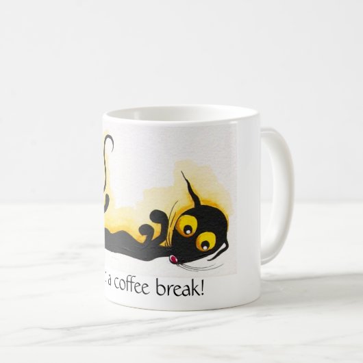 Ich benötige eine Kaffeepause! Kaffeetasse (VorderseiteRechts)