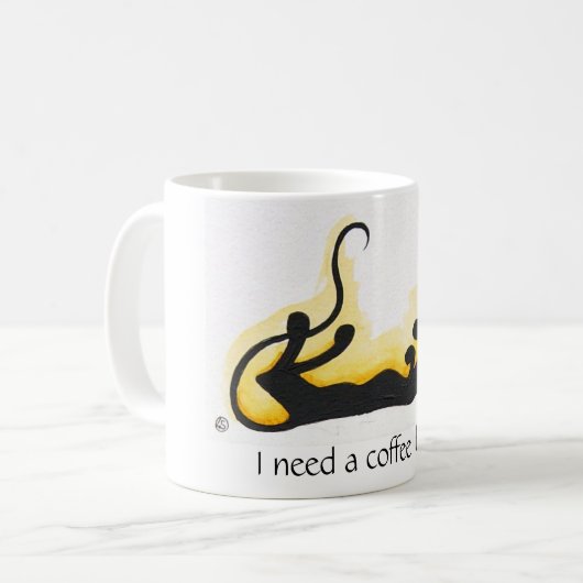 Ich benötige eine Kaffeepause! Kaffeetasse (Vorderseite Links)