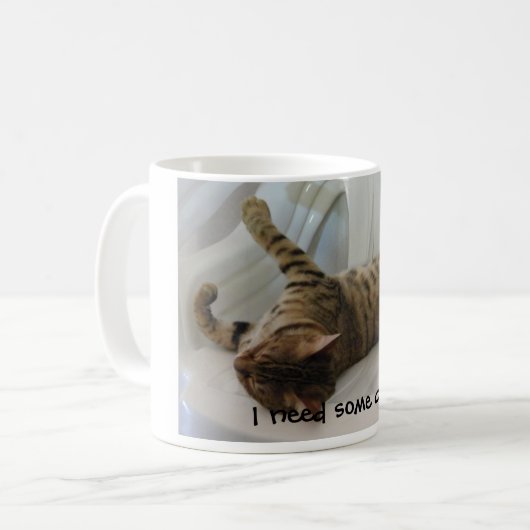 Ich benötige etwas Kaffee! Kaffeetasse (Vorderseite Links)