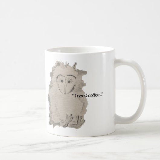 "Ich benötige Kaffee" MOD Treffen-Tasse Kaffeetasse (Rechts)