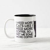 "Ich benötige mehr Katzen, wie ich benötige mehr Zweifarbige Tasse (Links)