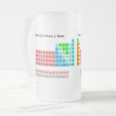 Ich benötige regelmäßig eine Bier-Periodic-Tabelle Mattglas Bierglas (Vorderseite Links)