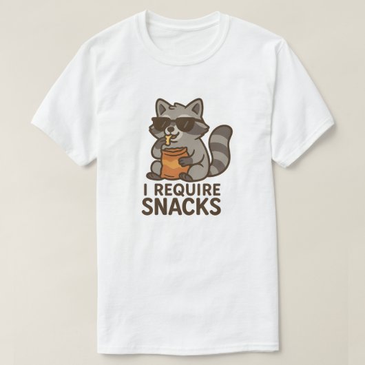 ICH BENÖTIGE SNACKS T-Shirt (Design vorne)