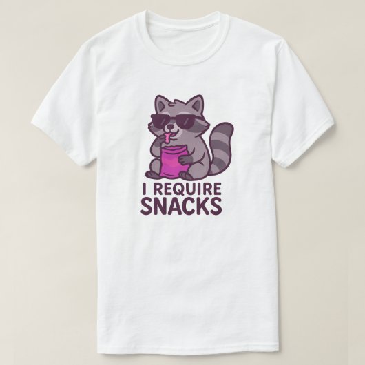 ICH BENÖTIGE SNACKS T-Shirt (Design vorne)