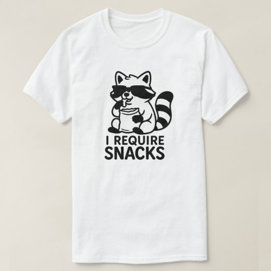 ICH BENÖTIGE SNACKS T-Shirt (Design vorne)
