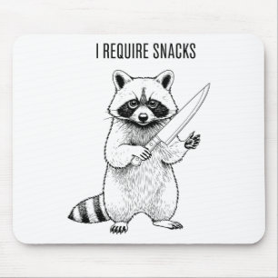 Ich benötige Snacks Waschbär Lustiges Halloween Re Mousepad