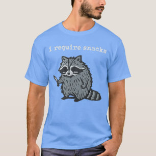 Ich benötige Snacks Waschbär vintage lustig T-Shirt