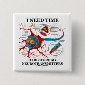 Ich benötige Zeit, meine Neurotransmitter wieder Button (Vorderseite)