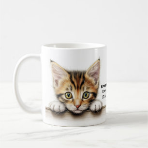 Ich beobachte dich lustige Katze Kaffeetasse