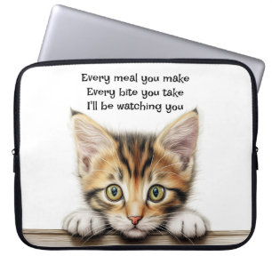 Ich beobachte dich Lustige Katzen-Elektroniktasche Laptopschutzhülle