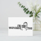 Ich beobachte dich postkarte (Stehend Vorderseite)