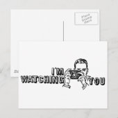 Ich beobachte dich postkarte (Vorne/Hinten)