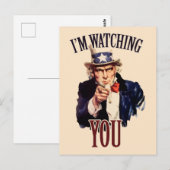 Ich beobachte DICH Postkarte (Vorne/Hinten)