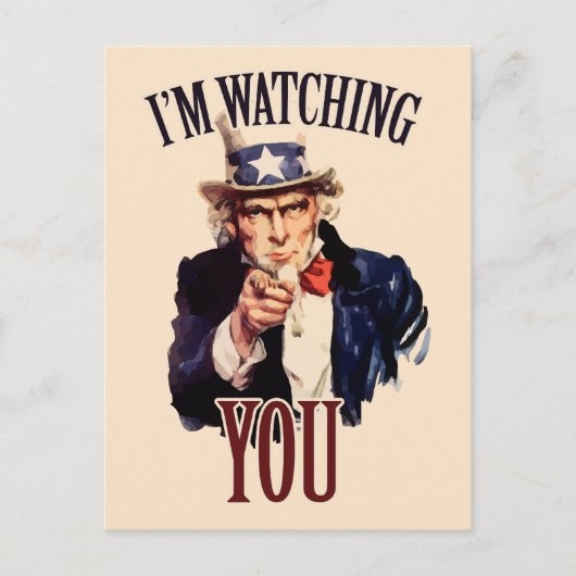 Ich beobachte DICH Postkarte (Vorderseite)