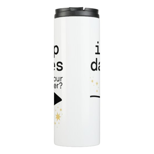 Ich bereinigen Datenmeldungen Thermosbecher (Rückseite)