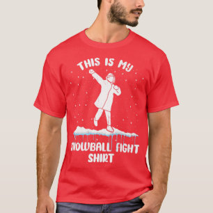 Ich bereue nichts Funny Snowball Fight Snowman Sno T-Shirt
