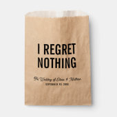 Ich bereue nichts. Hochzeitsfeier / Hotel willkomm Geschenktütchen (Vorderseite)