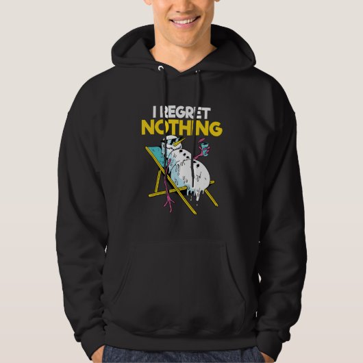 Ich bereue nichts Schneeball Kämpfe Schneemann Sch Hoodie (Vorderseite)