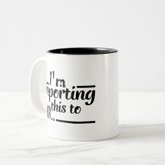 ich berichte diesem STUNDE Kaffee-Teegeschenk Zweifarbige Tasse (Vorderseite Links)