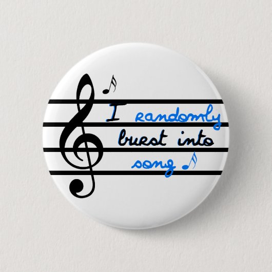 Ich berste nach dem Zufall in Lied Button (Vorderseite)