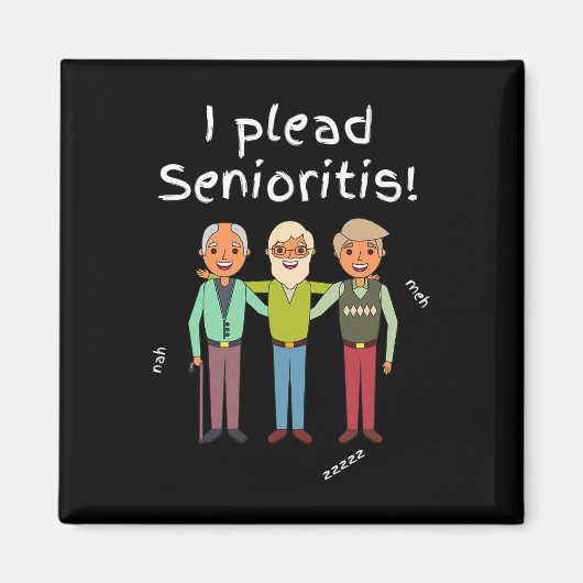 Ich berufe mich auf Senioristis. Alter Senior Mann Magnet (Vorne)