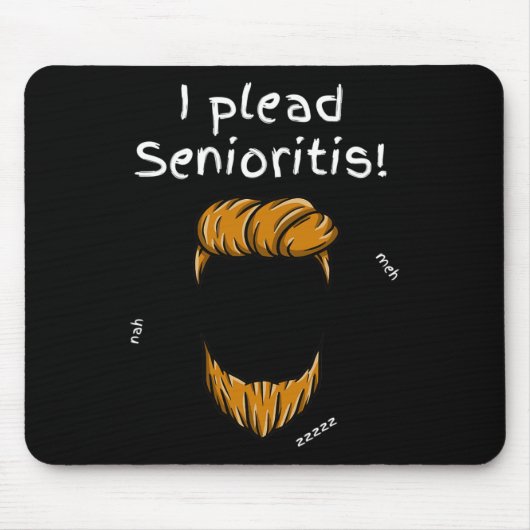 Ich berufe mich auf Senioristis. Alter Senior Mann Mousepad (Vorne)