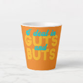Ich beschäftige mich mit Guts and Buts Funny Gastr Milchtasse (Vorderseite)