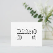 Ich besiege Diabetes (Scoreboard) Postkarte (Stehend Vorderseite)