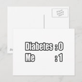 Ich besiege Diabetes (Scoreboard) Postkarte (Vorne/Hinten)