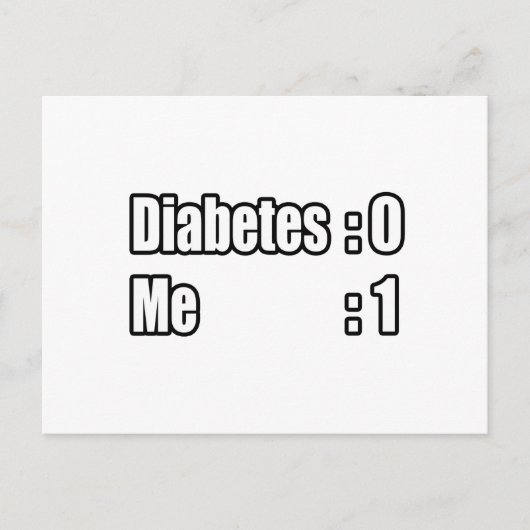Ich besiege Diabetes (Scoreboard) Postkarte (Vorderseite)